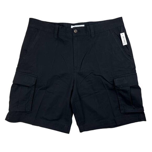 Amazon Essentials Men's 40W Black 10" Inseam Classic Fit Cargo Shorts Cotton - Picture 1 of 11